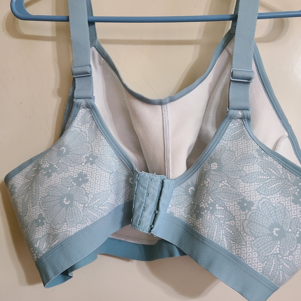 Lane Bryant Light Blue Floral Lace Bra